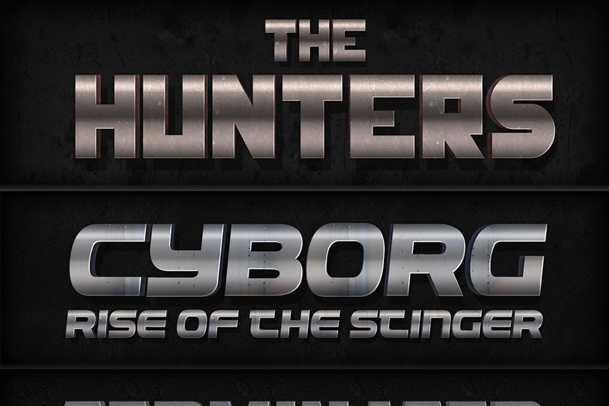 Cinematic 3D Text for Photoshop, a Layer Style Add-On by Creativenauts (Photo 5 of 5)