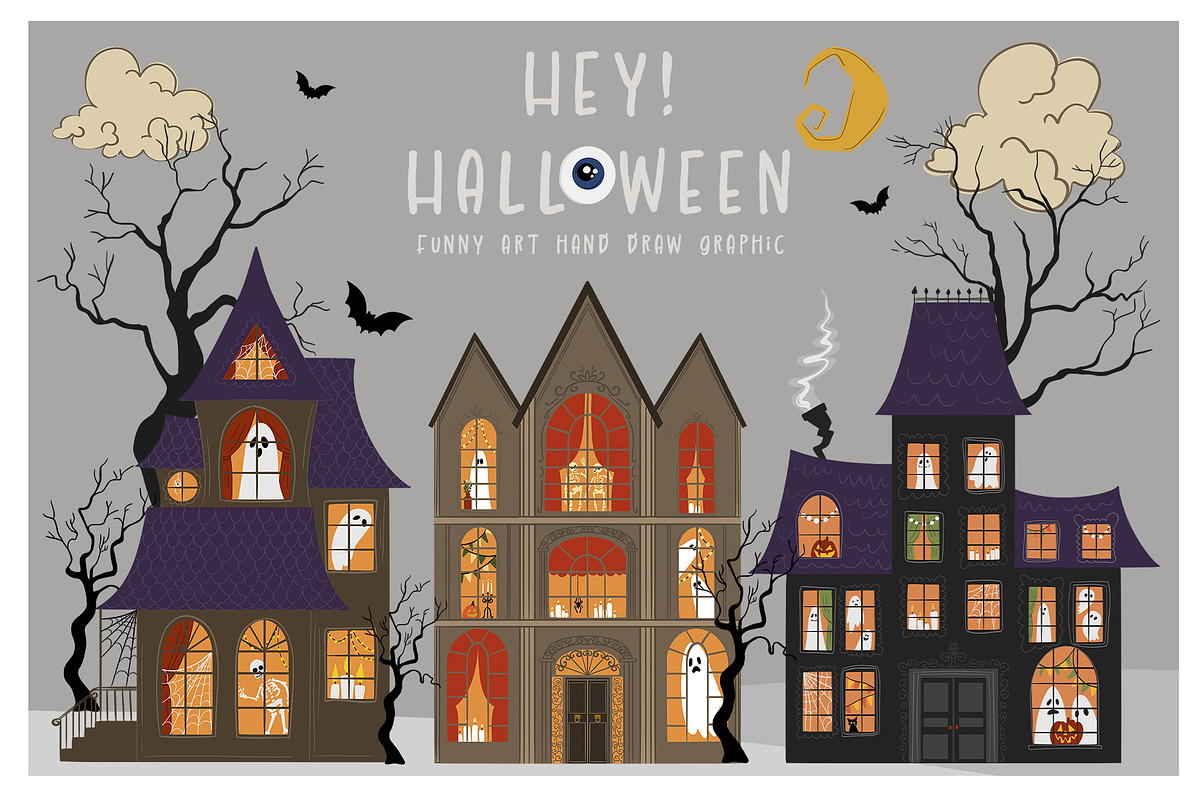 Hey! Halloween. Funny art, an Object Graphic by ma_i_vi (Photo 3 of 9)