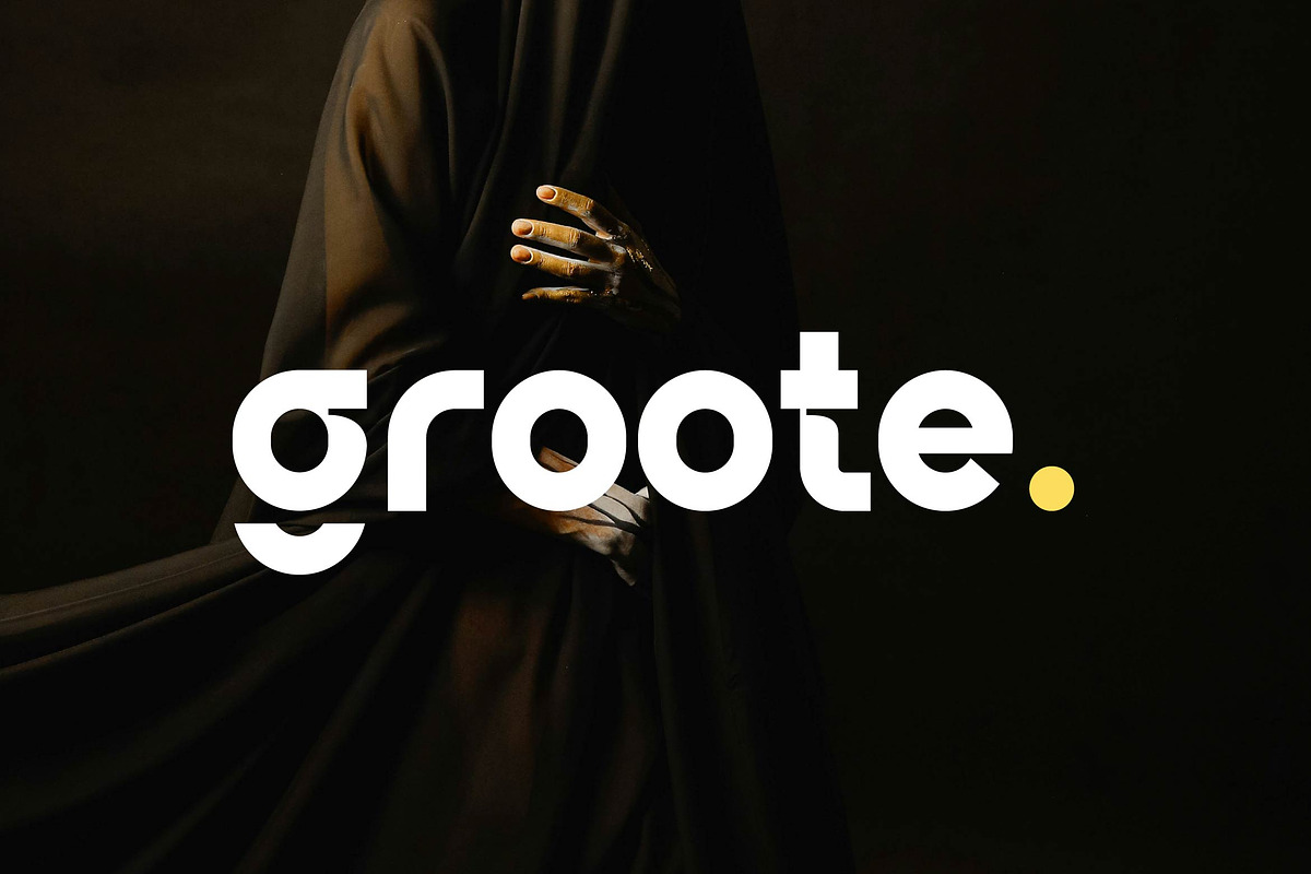 Groote - Geometric Sans Logo Font, a Sans Serif Font by Artiveko (Photo 1 of 10)
