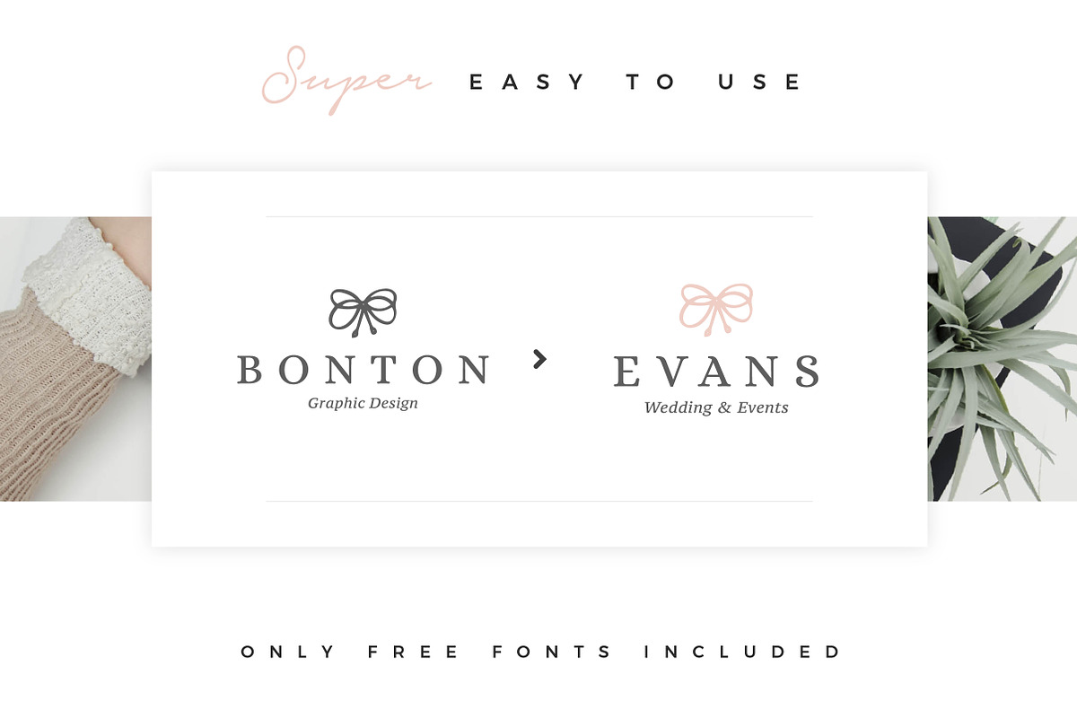 25 Delicate Feminine Logos - Vol 2, a Branding & Logo Template by Davide Bassu (Photo 4 of 6)