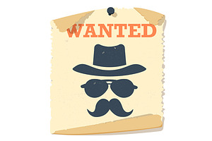 Wanted Poster Icon. Wanted Poster