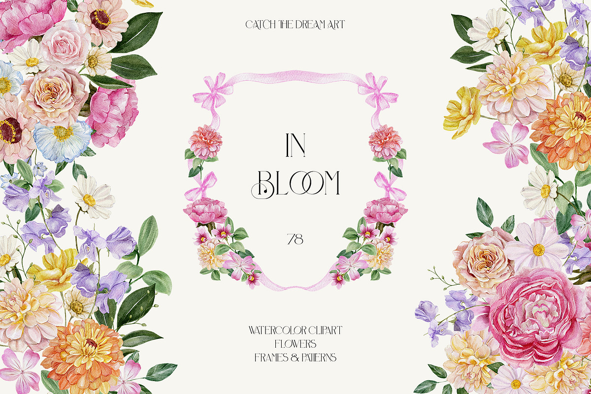 In Bloom Watercolor Florals, a Seasonal Illustration by Catch the Dream Art (Photo 1 of 14)