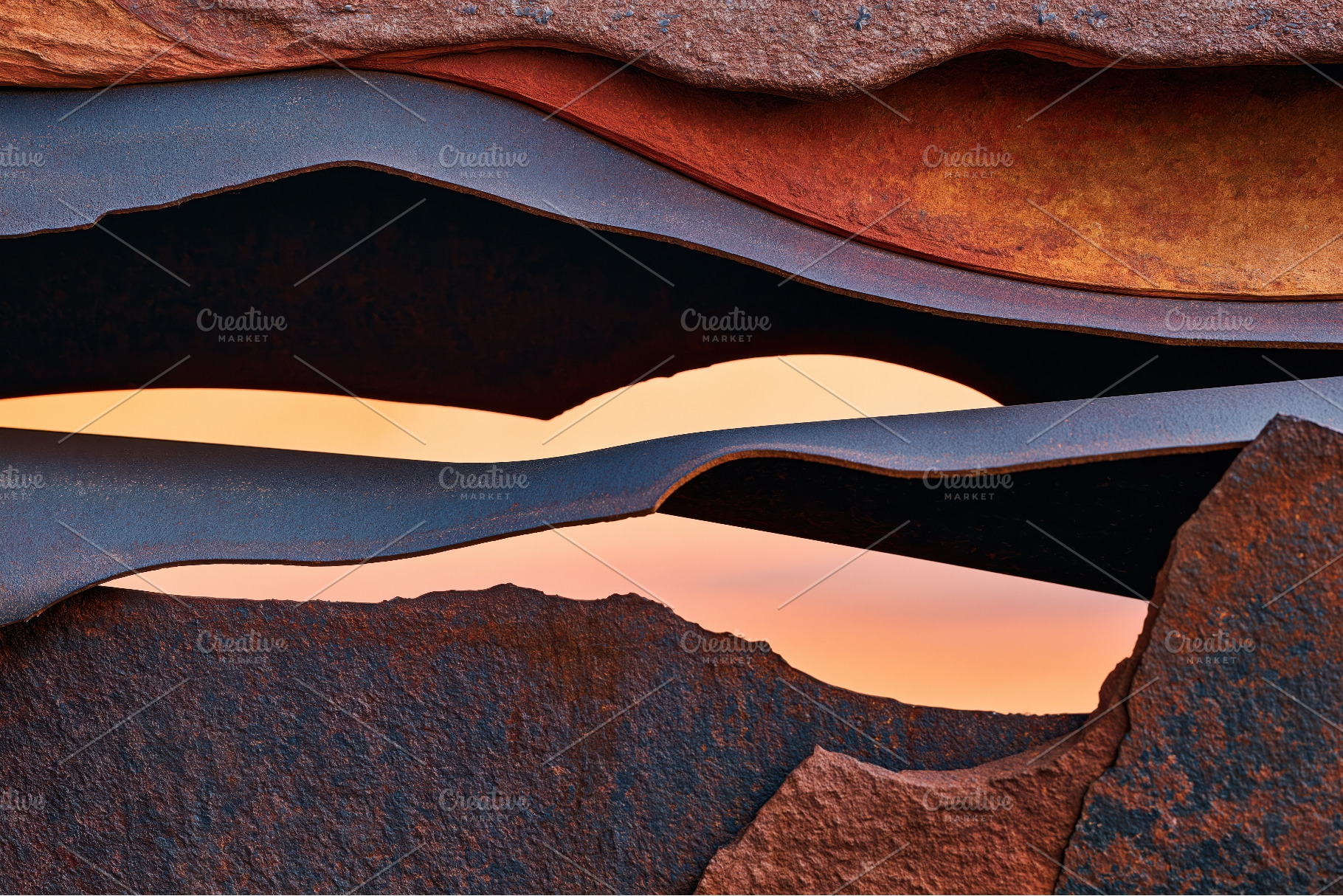 Close view of rusty metal surfaces, an Abstract Photo by Lermont51