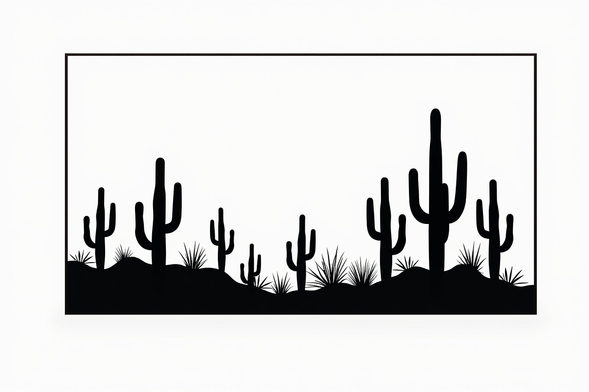 Wild Desert Cactus Scene Set, an Illustration by Creativeshirt (Photo 2 of 15)