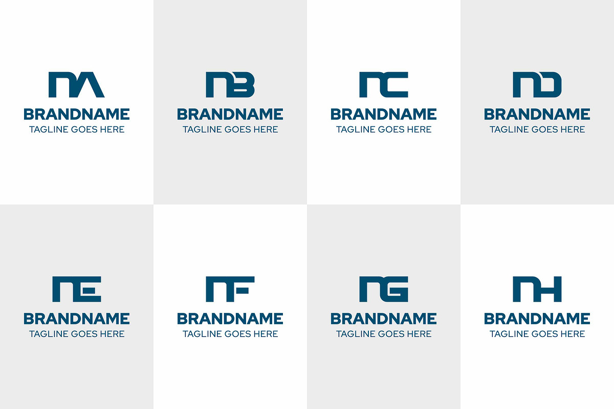 Letters NA NB NC ND NE NF NG NH Logo, a Branding & Logo Template by Pray Art Design Studio (Photo 1 of 2)