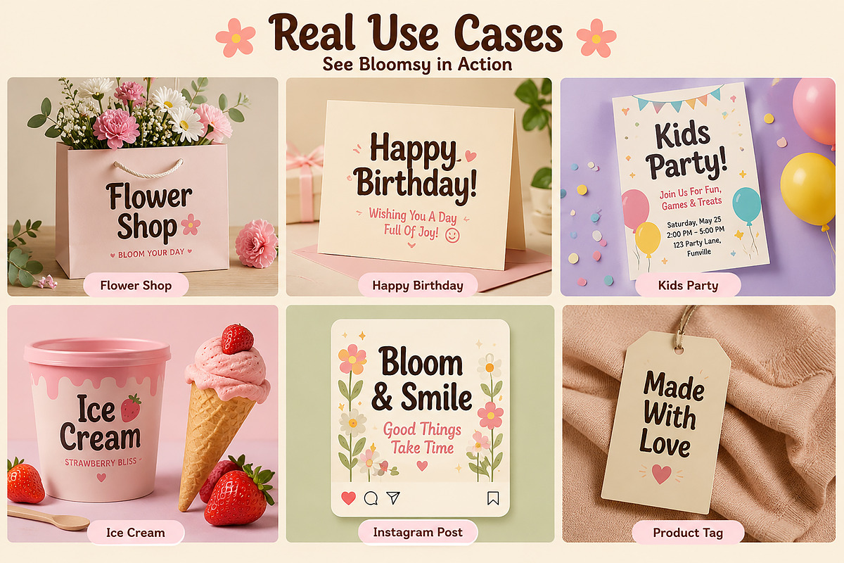 Bloomsy, a Script Font by Wow Magic (Photo 5 of 6)