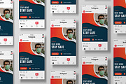 COVID-19 Instagram Template, a Social Media Template by UI_Expert (Thumbnail 1 of 2)