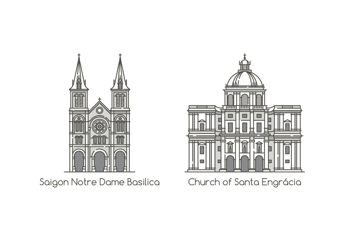 World's Famous Landmarks, an Illustration by eucalyp (Photo 5 of 9)