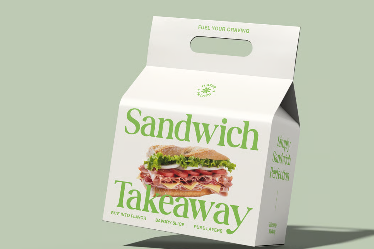 Eco Takeaway Food Box Mockup, a Packaging Mockup by graphicsauce (Photo 4 of 4)