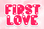 First Love First Love, a Script Font by Scratchones (Thumbnail 1 of 8)
