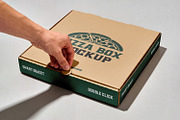 Pizza Box Packaging Branding Mockup, a Packaging Mockup by RamStudio2 (Thumbnail 3 of 6)