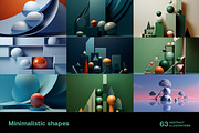 Minimalistic shapes. 63 images, a Decorative Illustration by Handmadefont (Thumbnail 12 of 13)