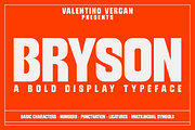 Bryson - Bold Typeface, a Sans Serif Font by Valentino Vergan (Thumbnail 1 of 14)