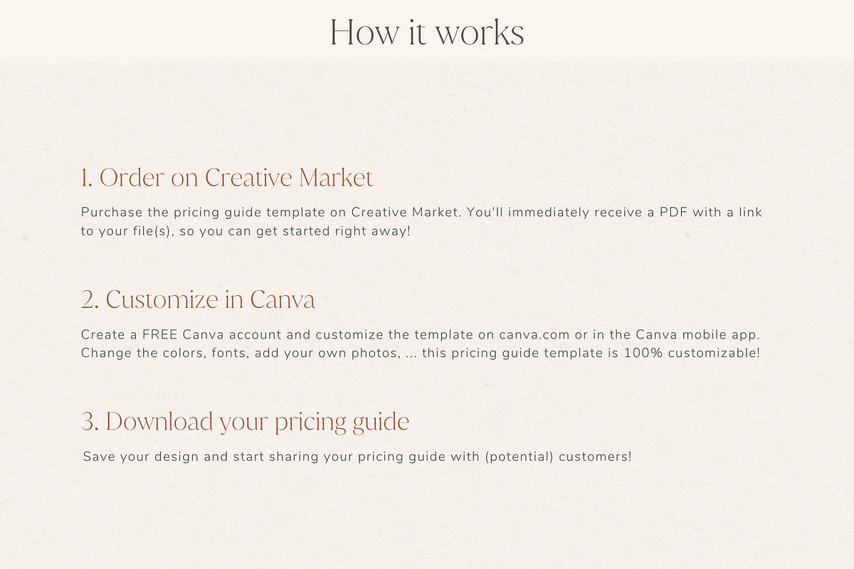 Minimal pricing guide for Canva, a Marketing Template by Wonderlik Webdesign (Photo 7 of 10)