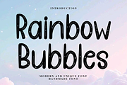 Rainbow Bubbles, a Script Font by FreshTypeINK (Thumbnail 1 of 8)