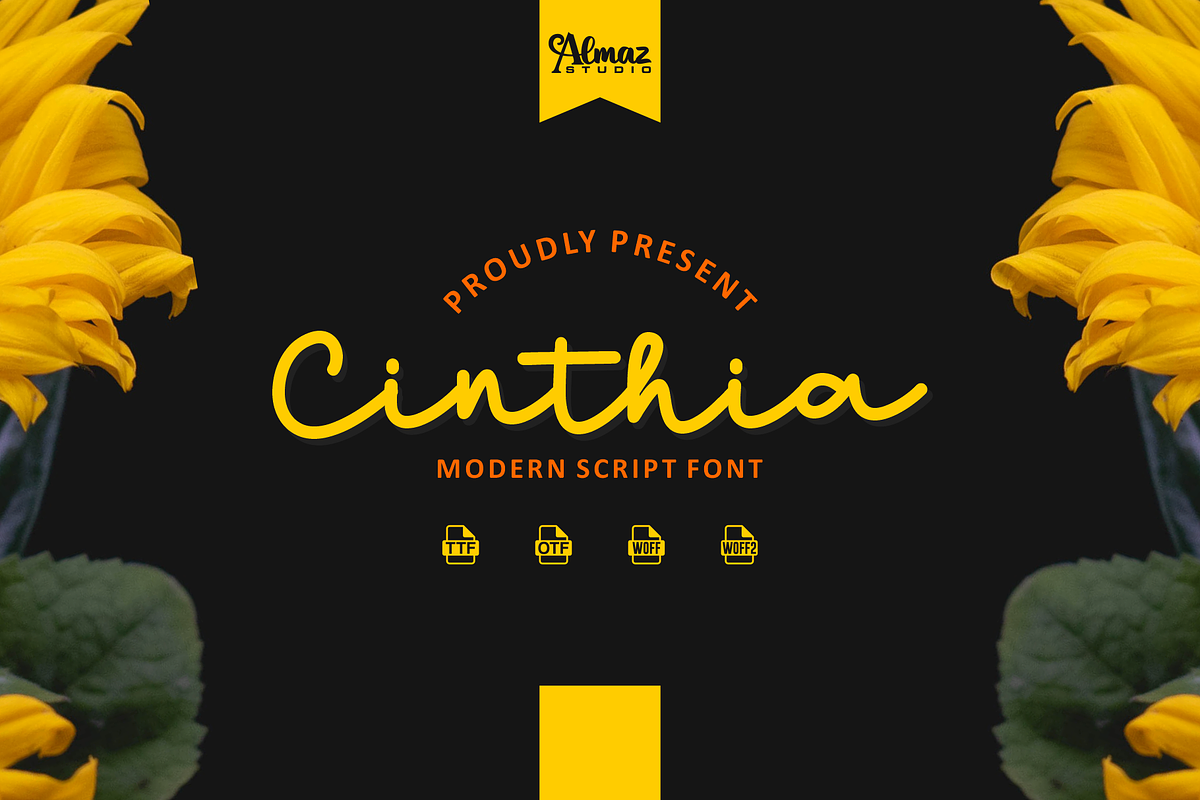 Cinthia, a Script Font by almazstudio (Photo 1 of 10)