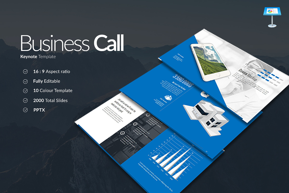 Business Call Keynote Template, a Presentation Template by Stock Shape (Photo 1 of 4)