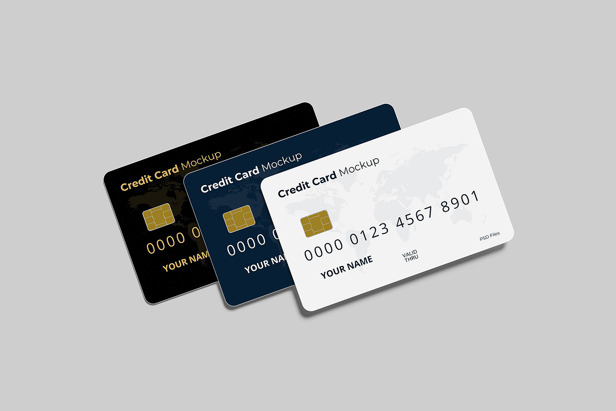 Credit Card Mockup, an Advertising Mockup by Graphiculon (Photo 6 of 11)
