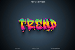 Trendy 3D Text Style