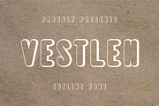 Vestlen Outline Shadow Font, a Sans Serif Font by Monoletter Studio (Thumbnail 2 of 3)