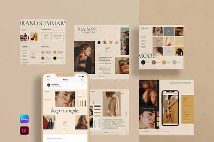 Brand Board Social Media Post Canva, a Social Media Template by TemplatesForest