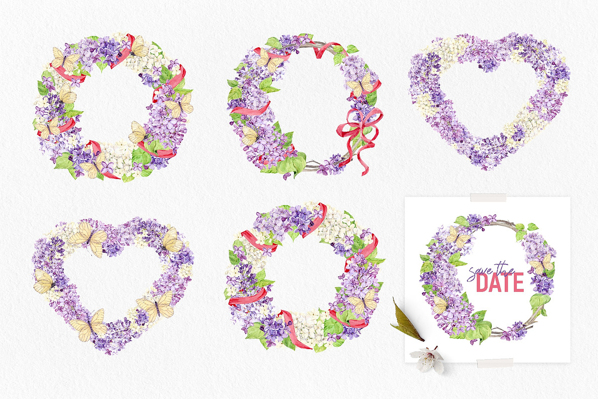 Lilac. Watercolor set., an Illustration by Tata Pilip (Photo 12 of 21)