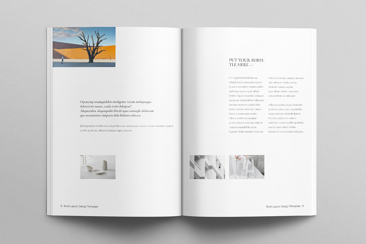 Book Layout Design Template, a Brochure Template by E-Type