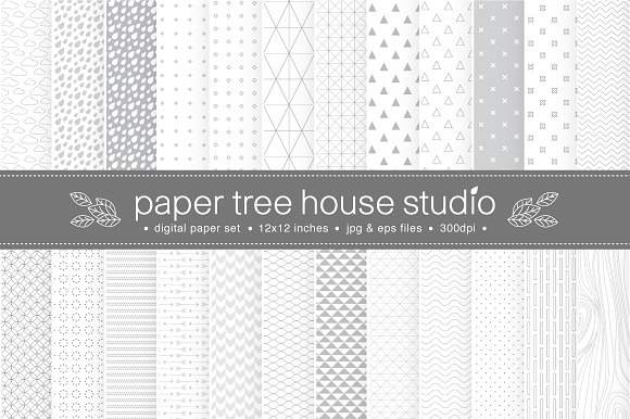 24 Minimal Graphite Gray Patterns preview 6