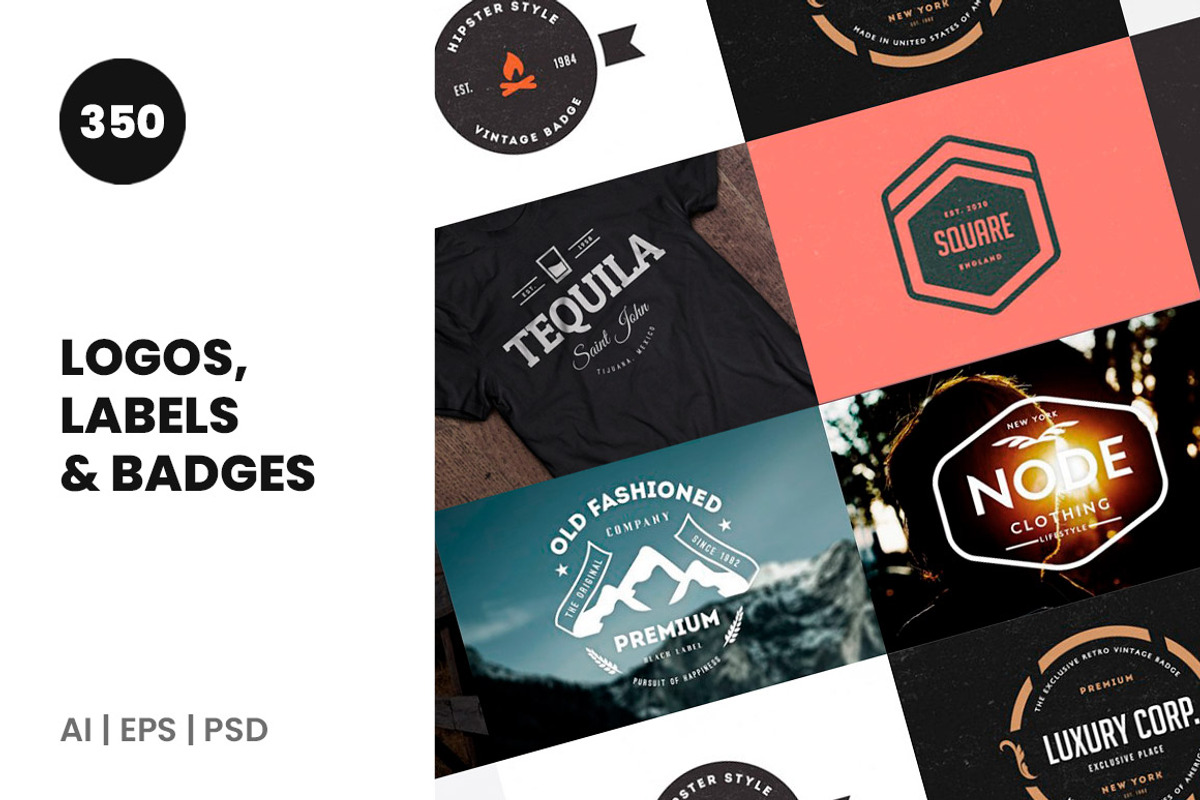Vintage Logos Labels & Badges, a Branding & Logo Template by Design District (Photo 1 of 76)