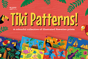 Tiki and Hawaiian Patterns, a Pattern Graphic by Wingsart Studio (Thumbnail 1 of 3)