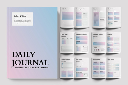Daily Journal Planner Layout, a Stationery Template by ContestDesign