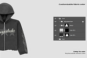 Unfinished zipper hoodie mockup, a Hoody Mockup by Voyage Studio (Thumbnail 3 of 3)