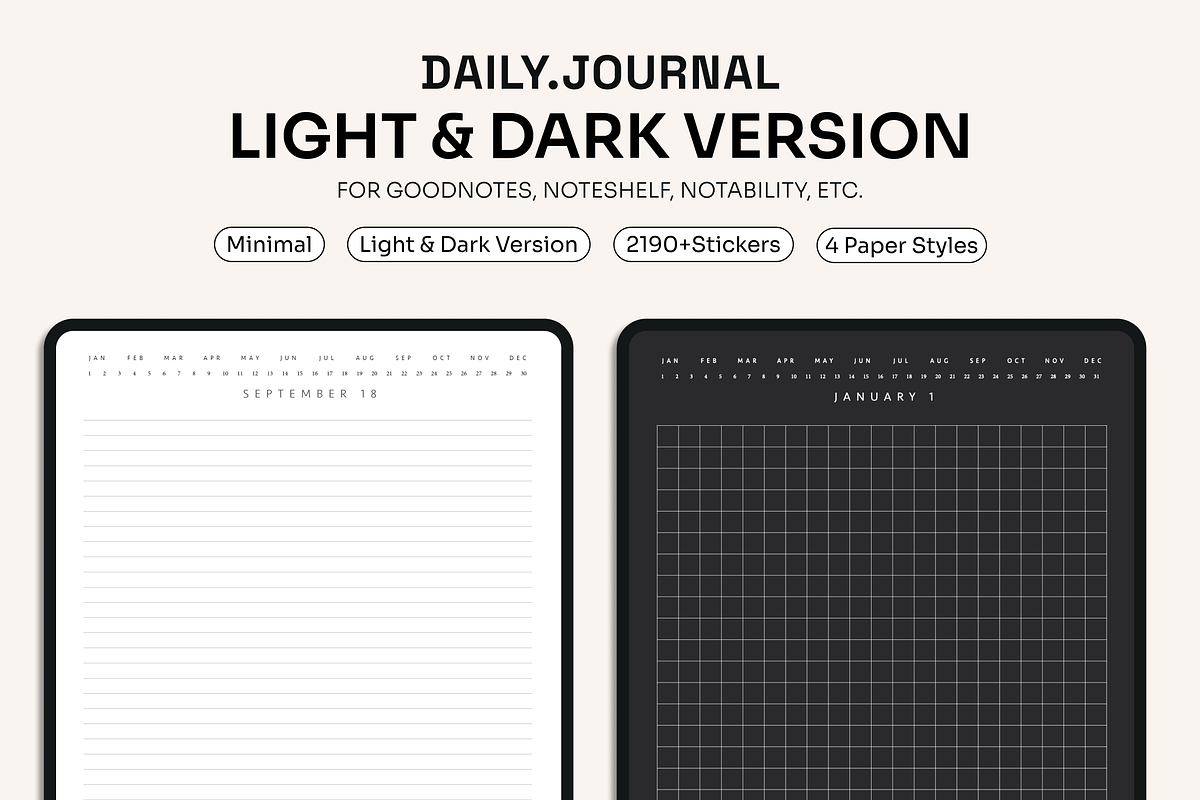 Digital Daily Journal For Goodnotes, a Presentation Template by EchoDivision (Photo 3 of 6)
