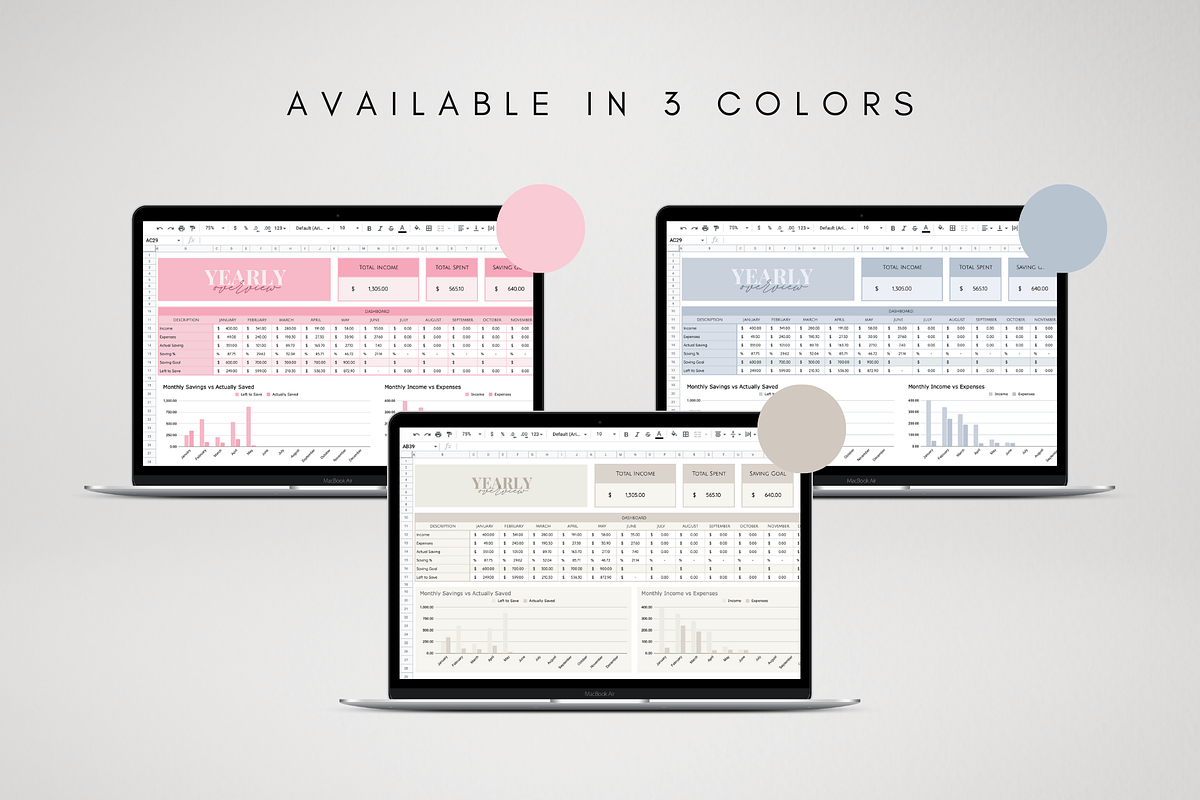 Excel Income & Expense Tracker, a Templates & Theme by BRANDcontent (Photo 8 of 9)