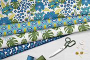 Vintage Blues Floral Patterns, a Pattern Graphic by Wild Twig Co (Thumbnail 2 of 10)