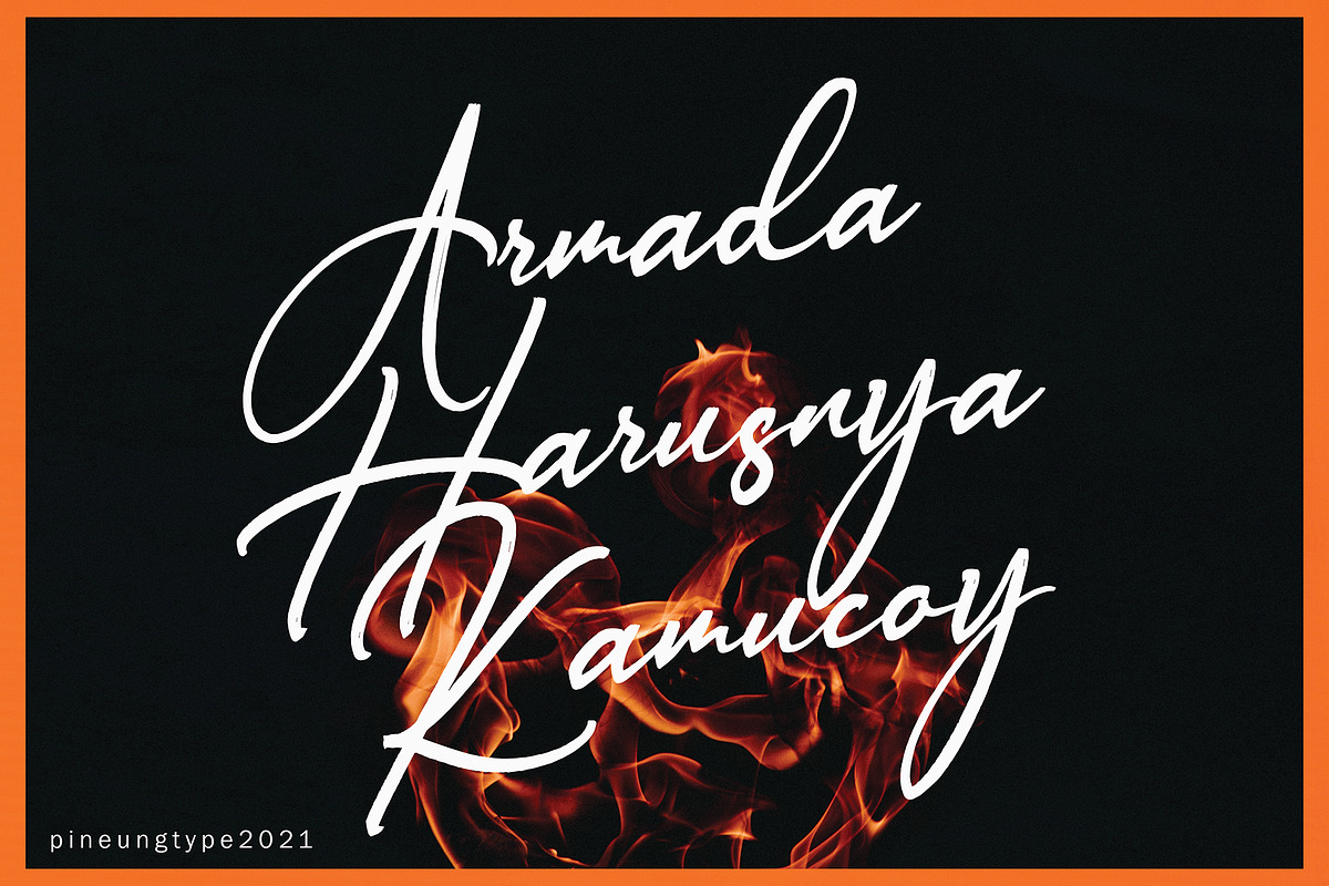 Antarig Blagu, a Script Font by pineungtype (Photo 3 of 7)