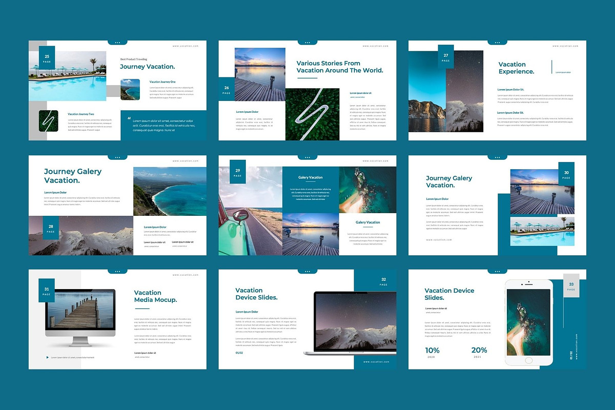 VACATION  Business PowerPoint, a Presentation Template by Rizki Herdian (Photo 5 of 6)