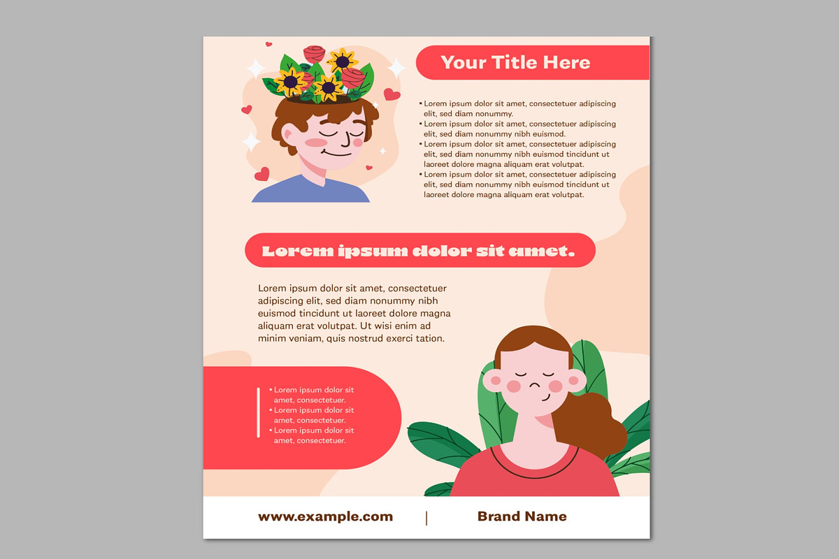 Mental Health Infographic, a Templates & Theme by studiogstock (Photo 3 of 3)