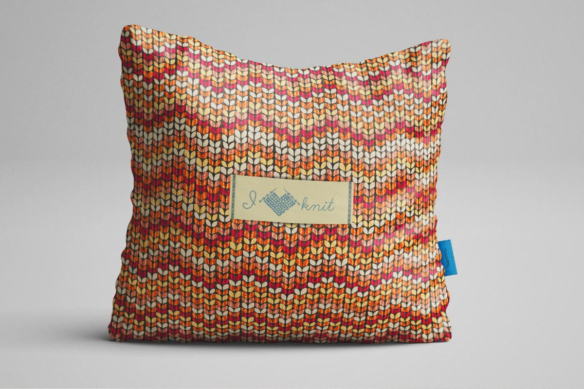 Knit seamless pattern and logo set, a Pattern Graphic by antuanetto (Photo 4 of 8)