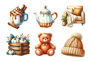 Cozy Caramel & White Fall Clipart, an Illustration by Daily.Designs (Thumbnail 2 of 5)