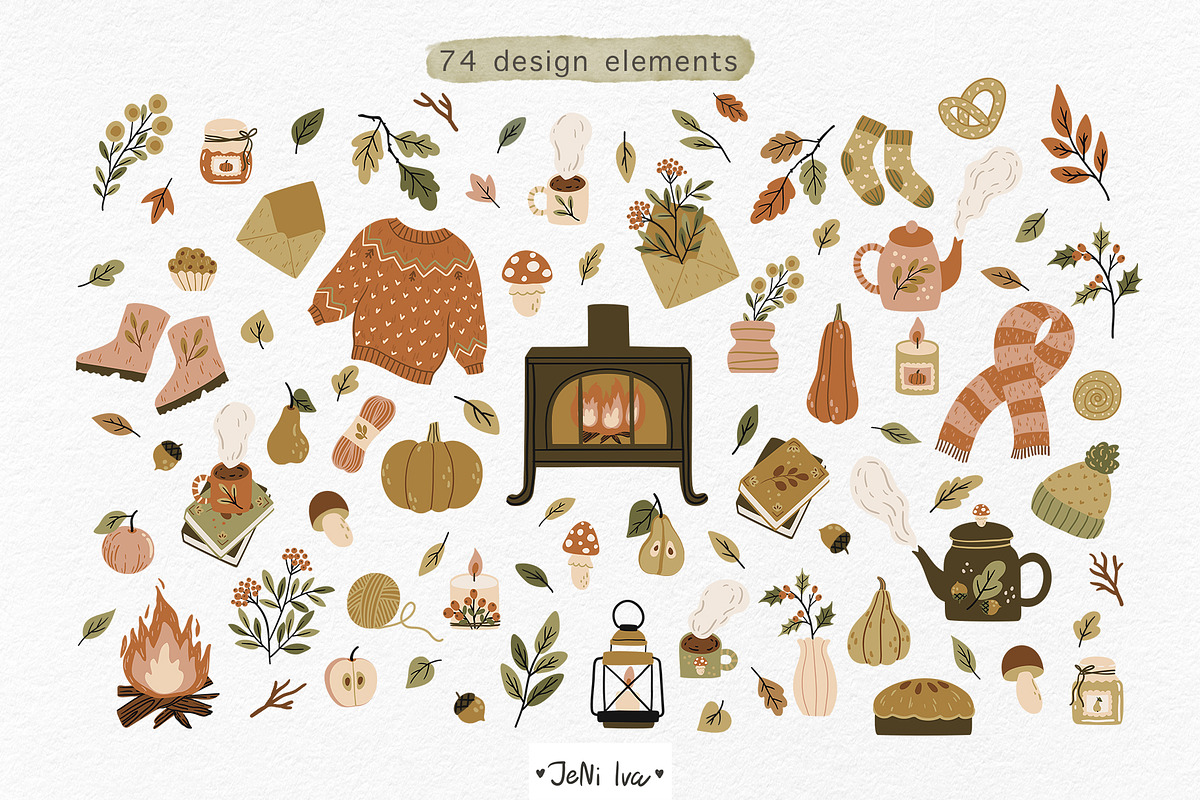Cozy Autumn, a Decorative Illustration by Jenny Quince (Photo 2 of 8)