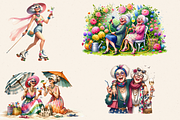 FUNNY OLD LADIES CLIPART, a Person Illustration by Daring Digies (Thumbnail 2 of 6)