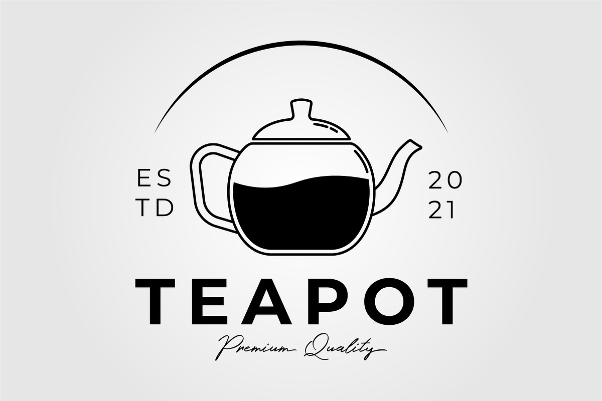 fee teapot and hot tea logo, a Graphic by Rizkaarishandy_shop