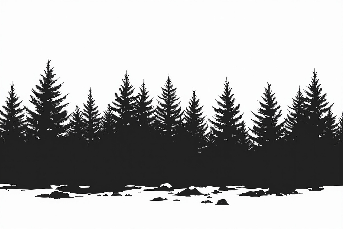 Pine Forest Silhouette Bundle, a Graphic by Creativeshirt (Photo 3 of 14)