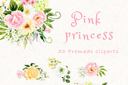 Pink baby princess clipart, a Decorative Illustration by heyiamalice (Thumbnail 2 of 13)