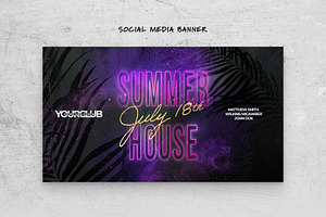 Summer House DJ Flyer Banners