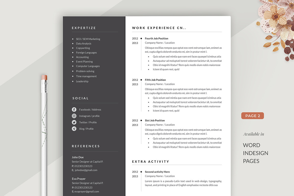 Resume Template Cv, a Resume Template by Estartshop (Photo 3 of 8)