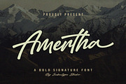 SALE! Amertha - Bold Signature Font, a Script Font by Subectype Studio (Thumbnail 1 of 10)