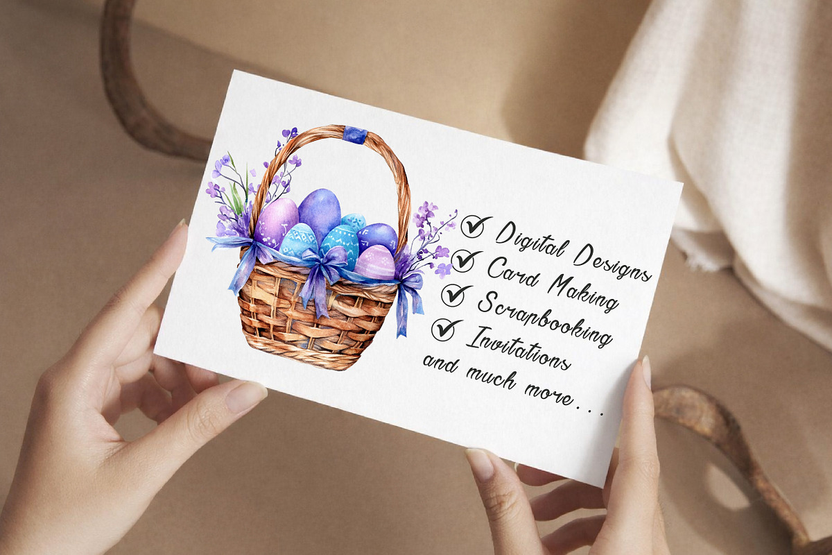 Watercolor Purple Easter Clipart Bun, an Illustration by Libby Wishes (Photo 5 of 7)