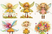 Watercolor Flower Fairy Girl Clipart, a Person Illustration by Design Scotch (Thumbnail 2 of 7)